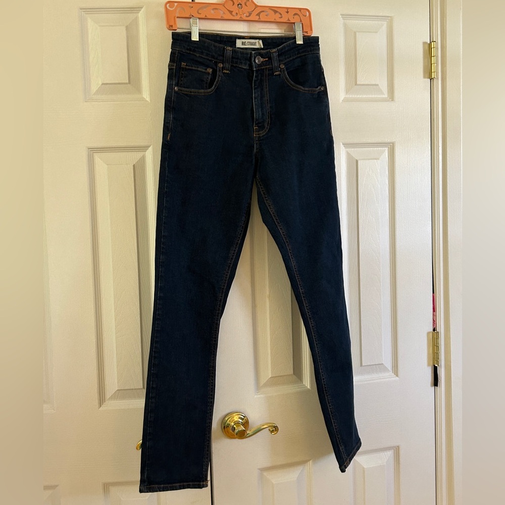 RE: Denim Straight Leg Jeans Men's Size 30 Dark Wash Blue Eco-Friendly